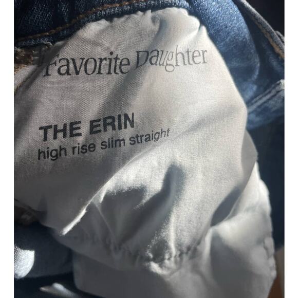 Favorite Daughter The Erin High Rise Slim Straight Blue Jeans Size 26 - Picture 7 of 7